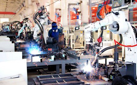 6-Axis Industrial Robot at Work Site