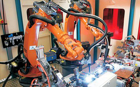 6-Axis Industrial Robot at Work Site