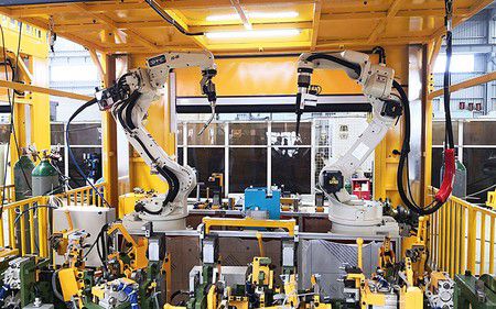 6-Axis Industrial Robot at Work Site