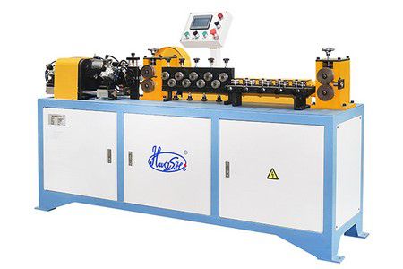 Steel pipe straightening & cutting machine