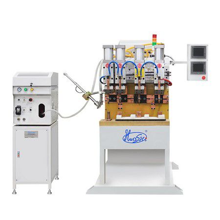 Multi-head nut spot welding machine