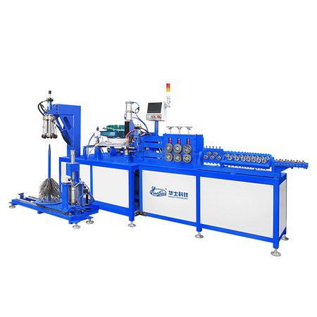 Automatic lamp shade frame bending and spot welding machine (with automatic feeder)