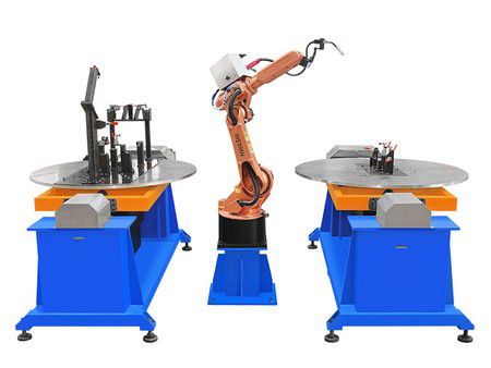 Robotic MIG welding cell for motorcycle frame
