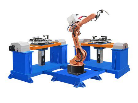Robotic MIG welding cell for motorcycle fuel tank