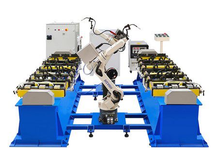 Dual-station welding robot workstation