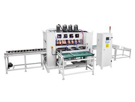 Automatic door stiffener spot welder